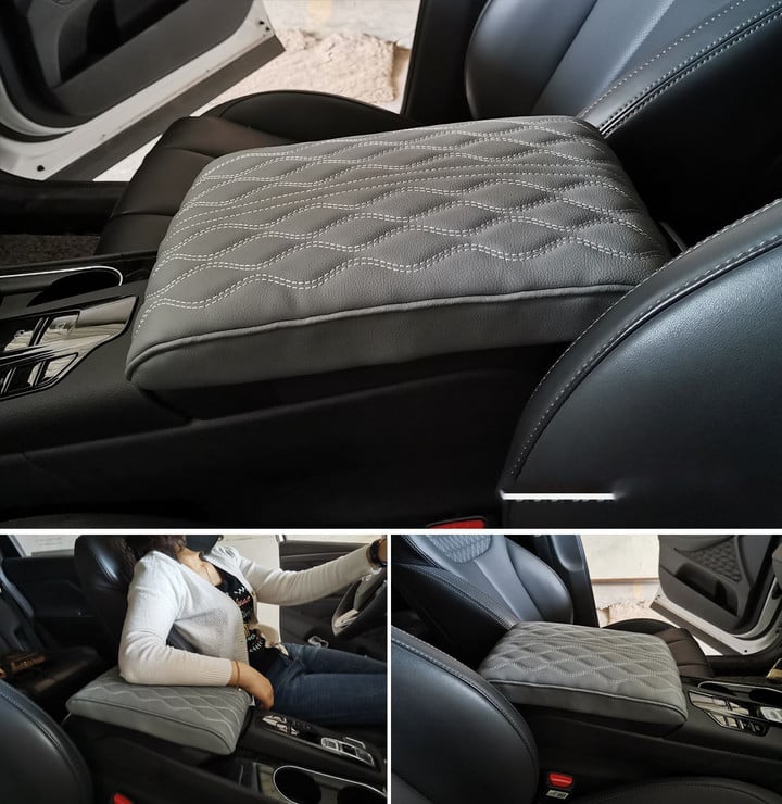 Leather Car Armrest Box Pad