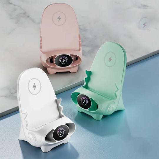 Mini chair wireless fast charger multifunctional phone holder
