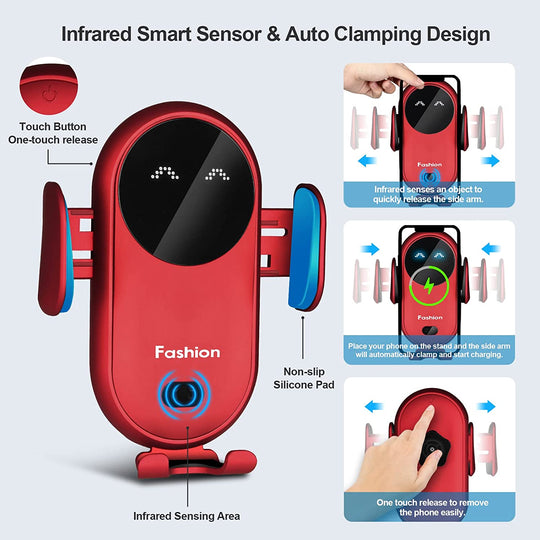 Smart Car Wireless Charger Phone Holder