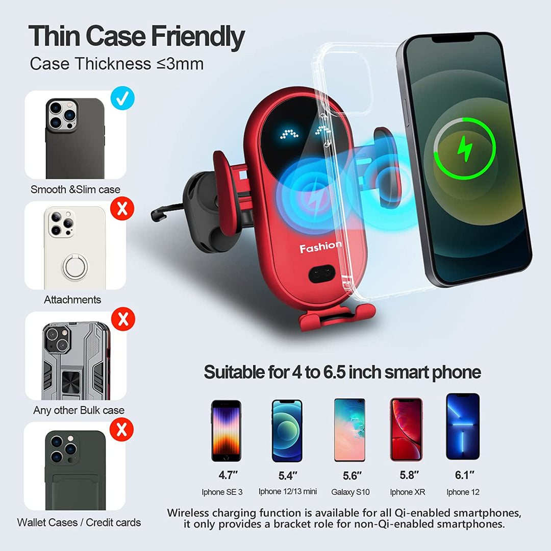 Smart Car Wireless Charger Phone Holder